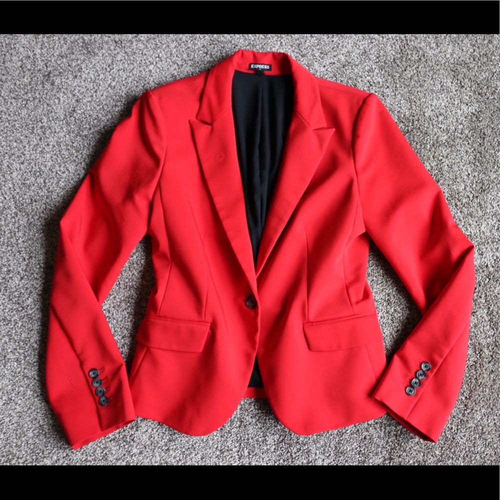 Express Womens blazer red size 6